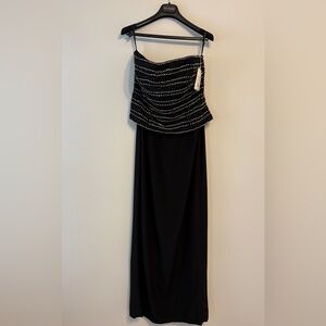 NWT Formal Elegant Black Beaded Gown